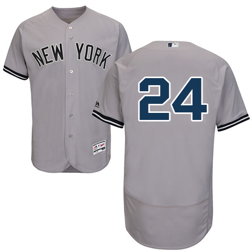 Yankees #24 Gary Sanchez Grey Flexbase Authentic Collection Stitched MLB Jersey